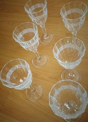 Vintage Kristal Kesme Kadeh Takımı 6'lı