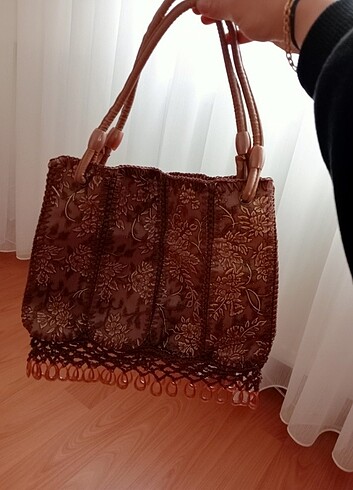 American Vintage Vintage / Bohem Kahverengi Kol Çantası
