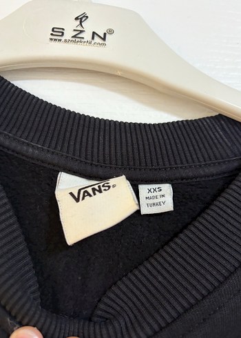 17-18 years Beden Vans Siyah Sweatshirt Uzun Kollu