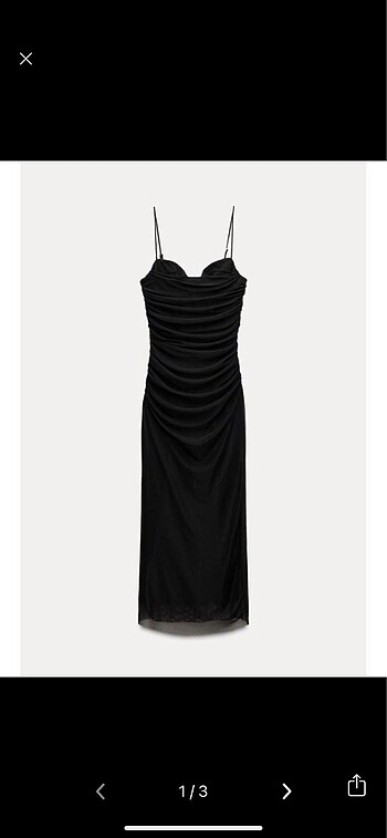 Zara tül midi elbise
