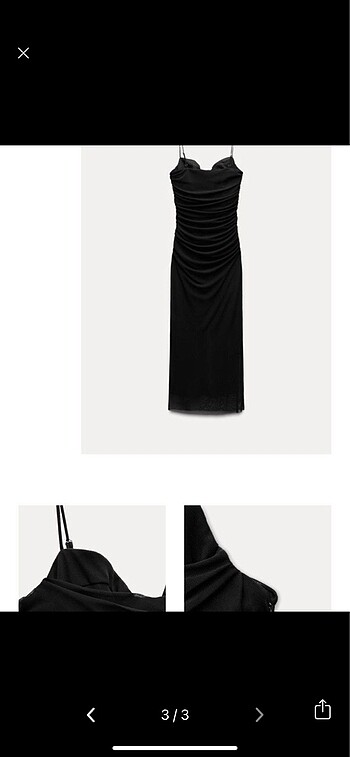 Zara Zara tül midi elbise
