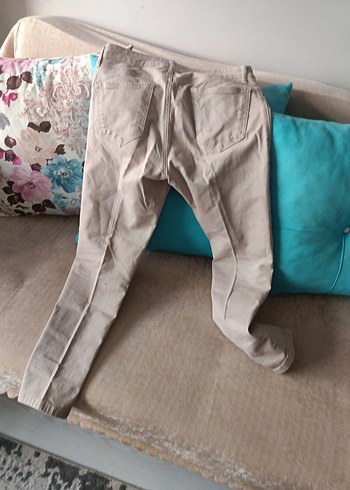 LC Waikiki Basic Bej erkek Boyfriend Keten Pantolon - Görsel 6