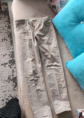 LC Waikiki Basic Bej erkek Boyfriend Keten Pantolon - Görsel 4