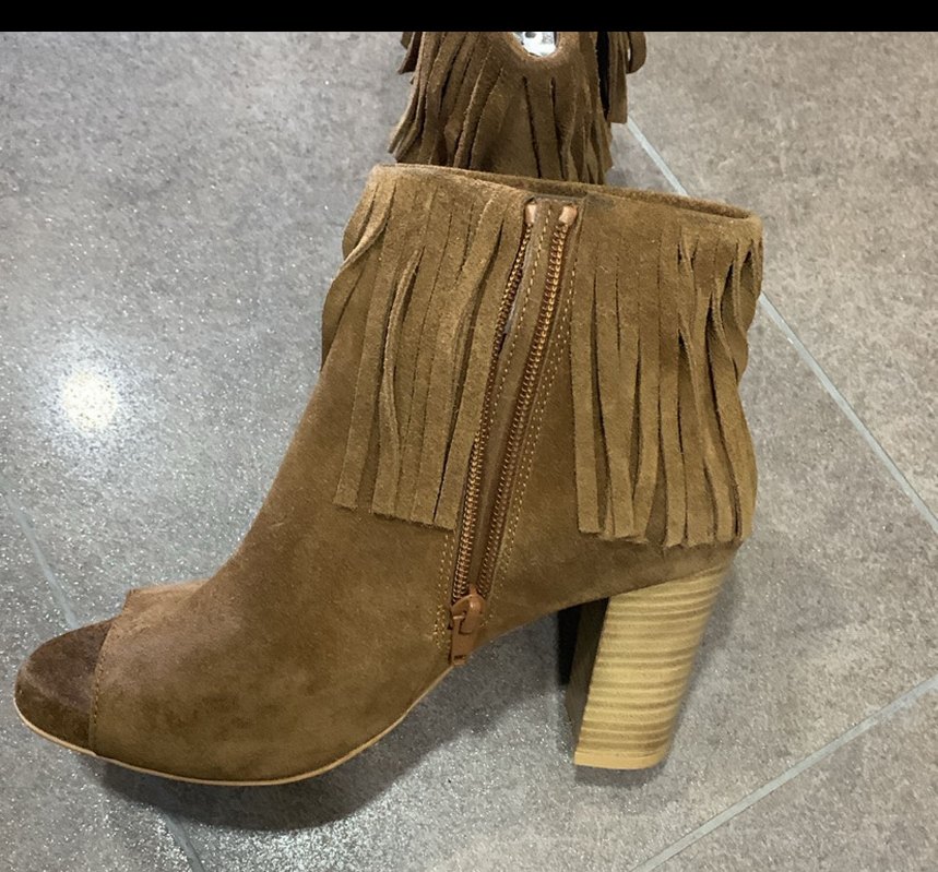 BLACK  PEPPEPüsküllü Kahverengi Süet Dolgu Topuklu BotI - Görsel 2