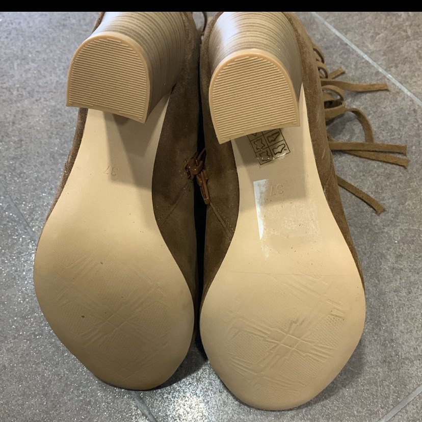 BLACK  PEPPEPüsküllü Kahverengi Süet Dolgu Topuklu BotI - Görsel 5