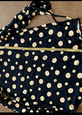 Uzun Kollu Puantiyeli  Bluz Elbise - Görsel 3