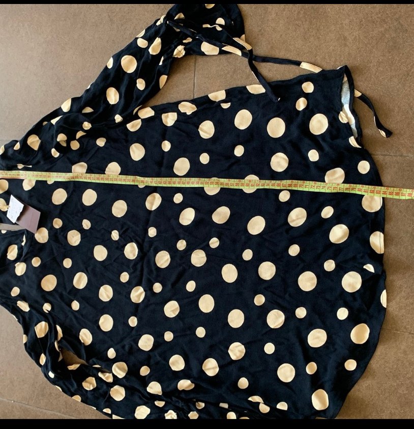 Uzun Kollu Puantiyeli  Bluz Elbise - Görsel 3