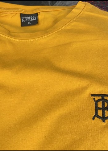 Burberry Burberry Sarı Erkek Tişört, Kısa Kollu