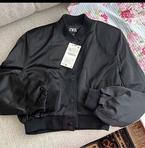 Zara saten bomber ceket