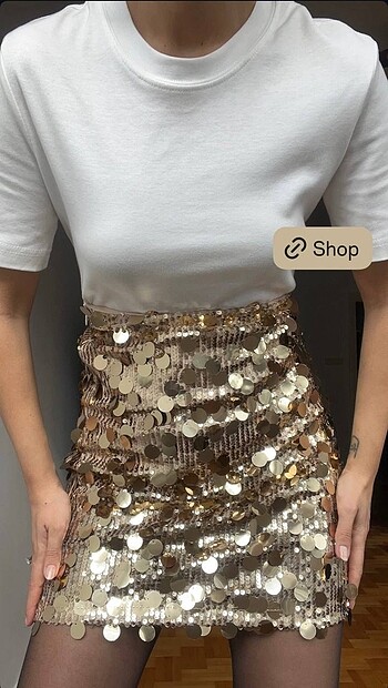 Zara payetli etek - Görsel 2