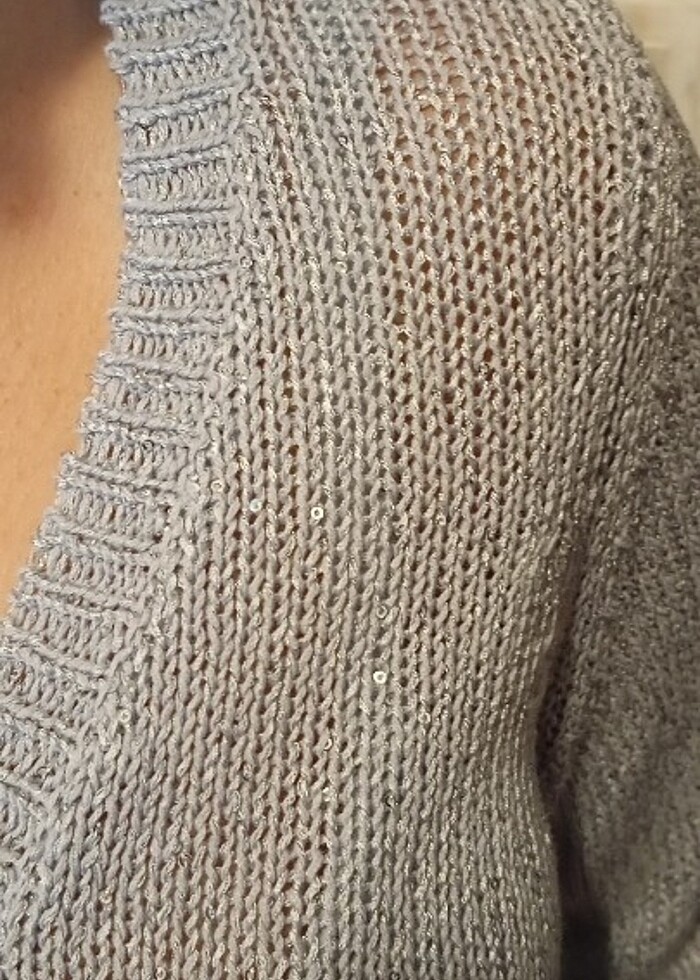 Işıltılı şık bluz - Görsel 3