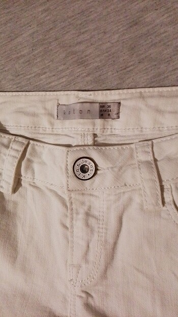 Beyaz kot pantolon  - Görsel 2