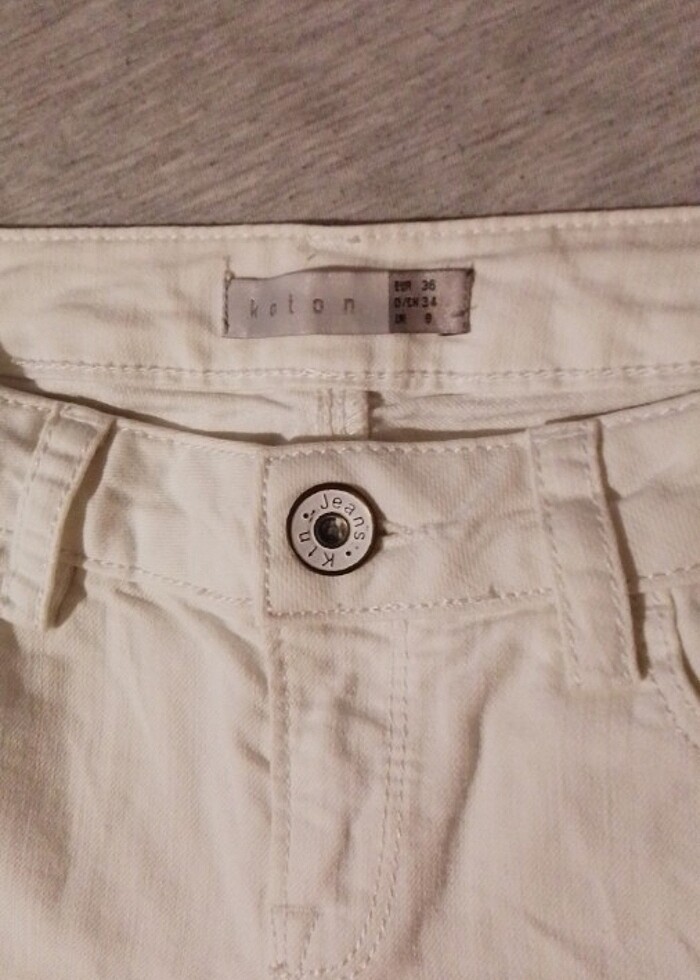 Beyaz kot pantolon  - Görsel 2