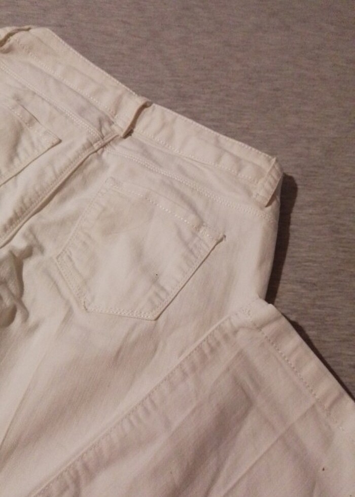 Beyaz kot pantolon  - Görsel 4