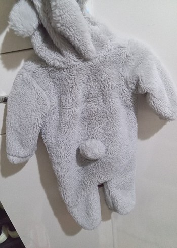 Gri Kürklü Bebek Tulumu - Görsel 2