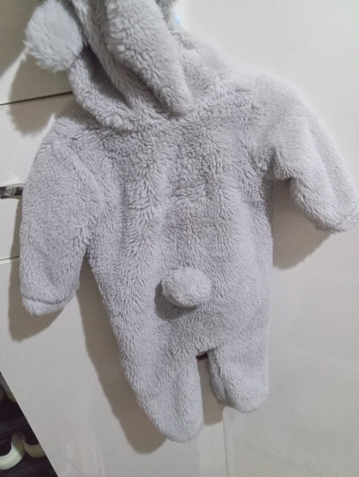 Gri Kürklü Bebek Tulumu - Görsel 2