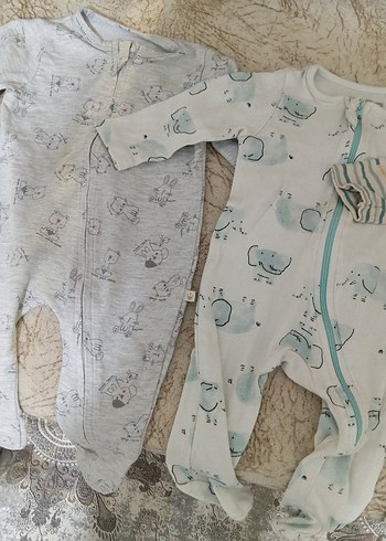 Uzun Kollu Fermuarlı Gri Bebek Tulumu - Görsel 3
