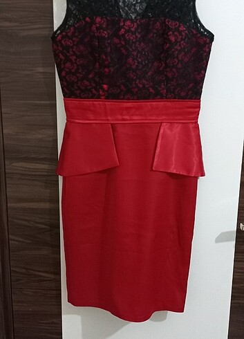 Diğer Saten kısa gece elbisesi