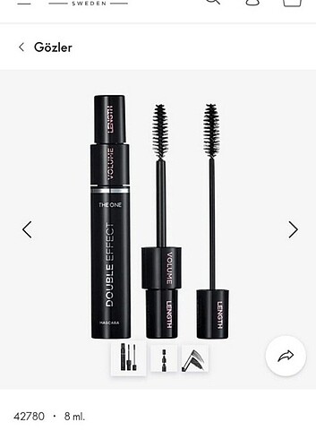 Double çift etkili çift başlıklı maskara