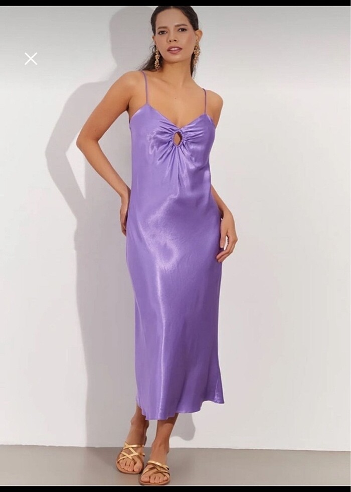 Saten elbise - Görsel 2