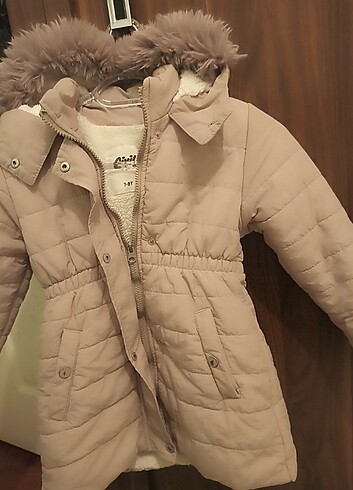7 Yaş Beden camel Renk Kız çocuk mont