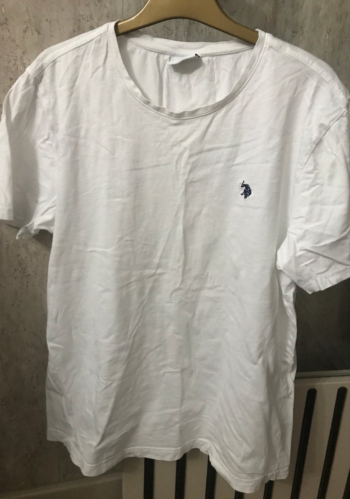 Beyaz Pamuklu Erkek Tişört - Görsel 2