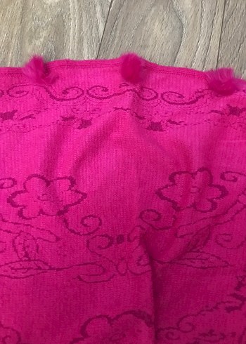 Dantel Detaylı Pembe Kadın Fular - Görsel 3