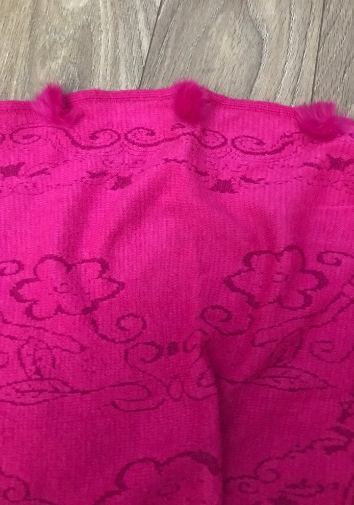 Dantel Detaylı Pembe Kadın Fular - Görsel 3