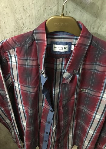 Bordo Gri Ekose Uzun Kollu Erkek Gömlek - Görsel 2