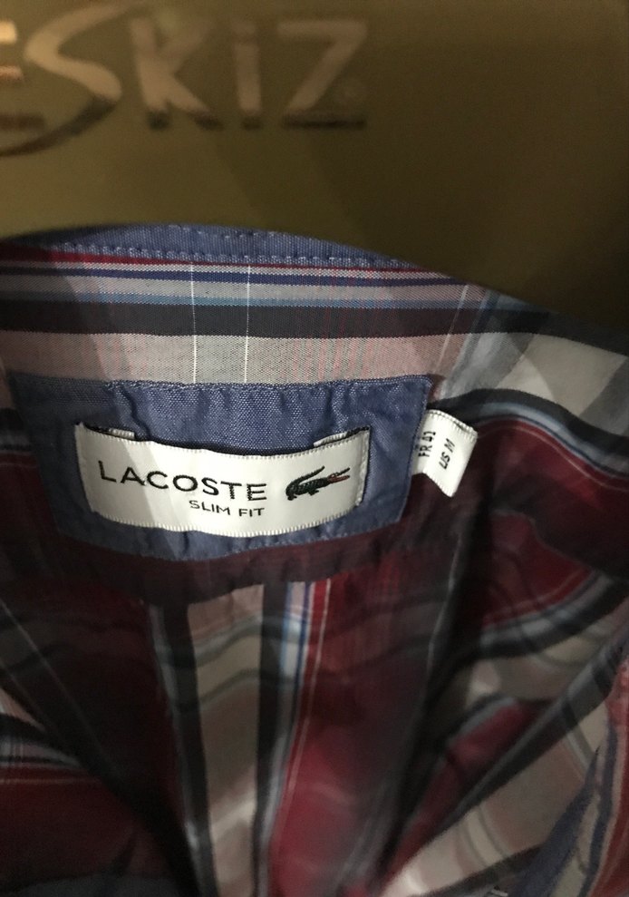 Bordo Gri Ekose Uzun Kollu Erkek Gömlek - Görsel 3