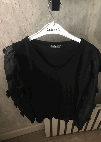 Uzun Kollu Siyah Kolu tüllü - Görsel 3