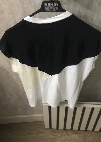 Oversize Siyah-Beyaz Streetwear Tişört - Görsel 3