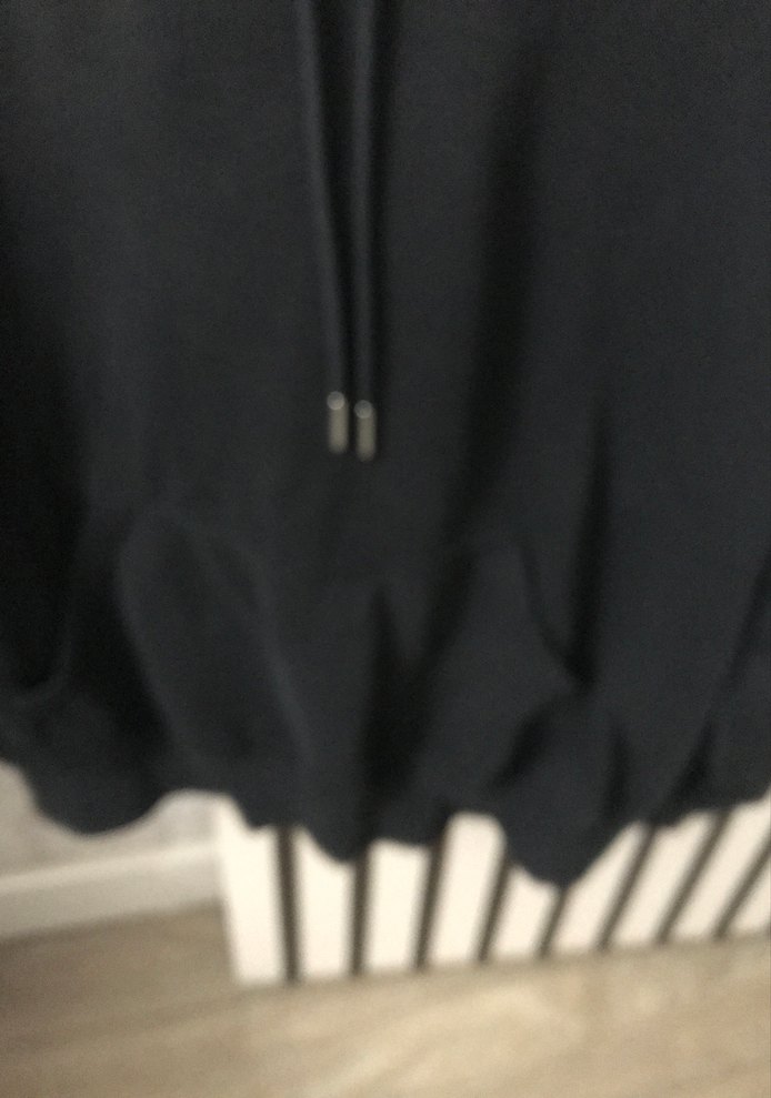 Siyah Yüksek Yakalı Kadın Sweatshirt - Görsel 3