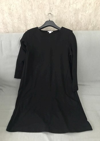 Kadın Siyah Uzun Kollu Basic Elbise - Görsel 3