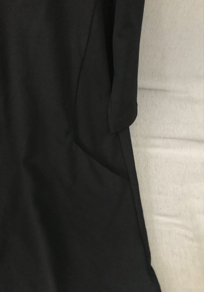 Kadın Siyah Uzun Kollu Basic Elbise - Görsel 4