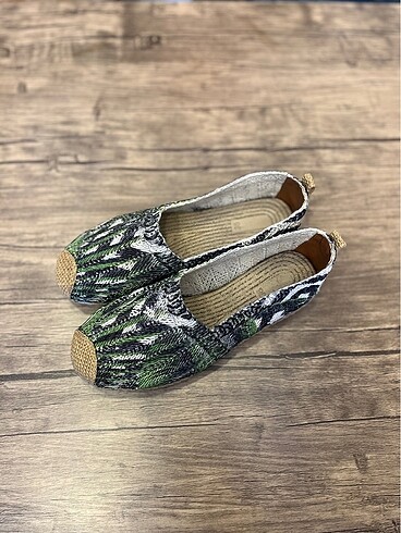 Diğer Yeşil Desenli Espadril