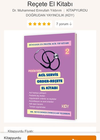 Reçete El Kitabı - Pediatrik ve erişkin Acil Servis