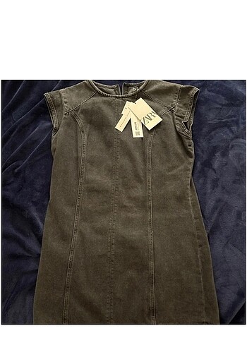 m Beden siyah Renk 1 kez giyildi denim elbise