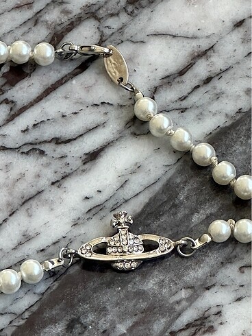 Beden beyaz Renk Vivienne Westwood Model Bijuteri İnci Choker Kolye
