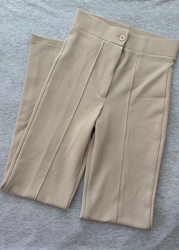 Bej Kadın dikişli Kumaş Pantolon - Görsel 2