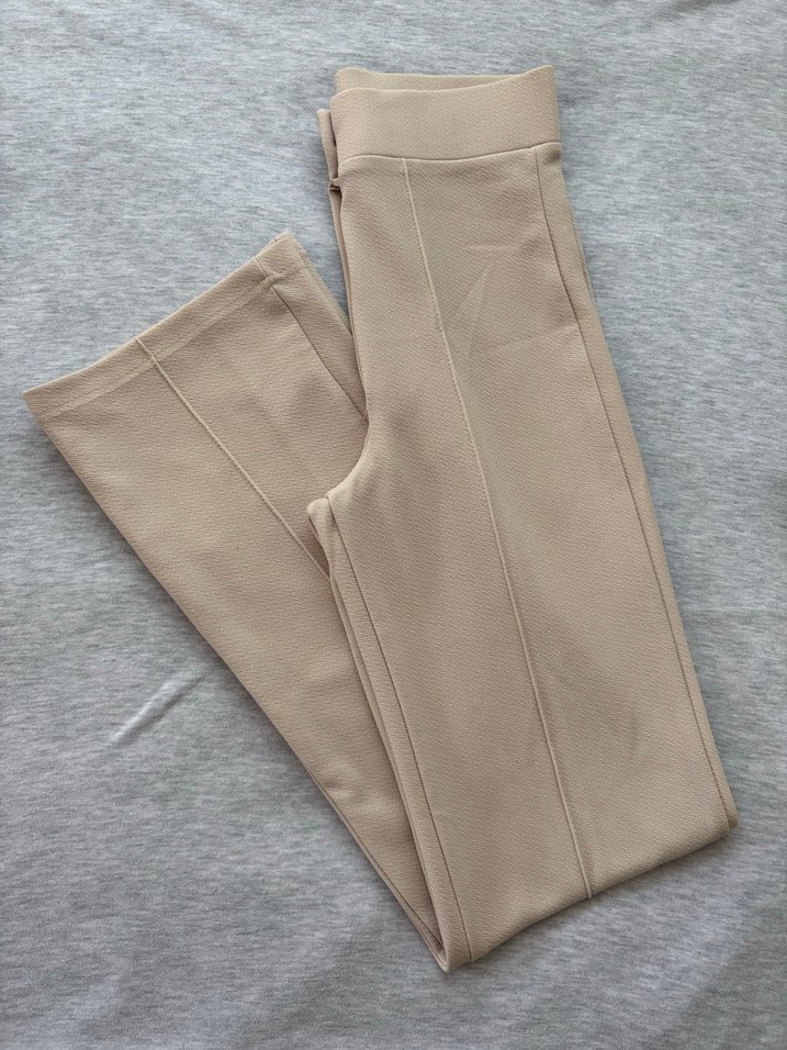 Bej Kadın dikişli Kumaş Pantolon - Görsel 3