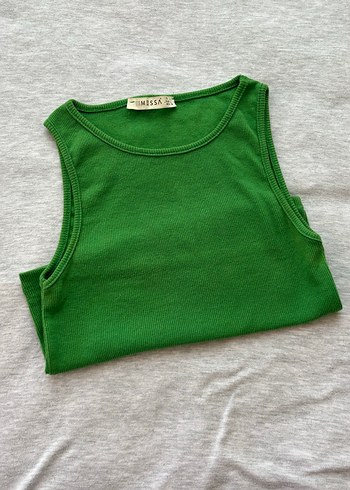 Yeşil Pamuklu Basic Kadın Atlet - Görsel 2