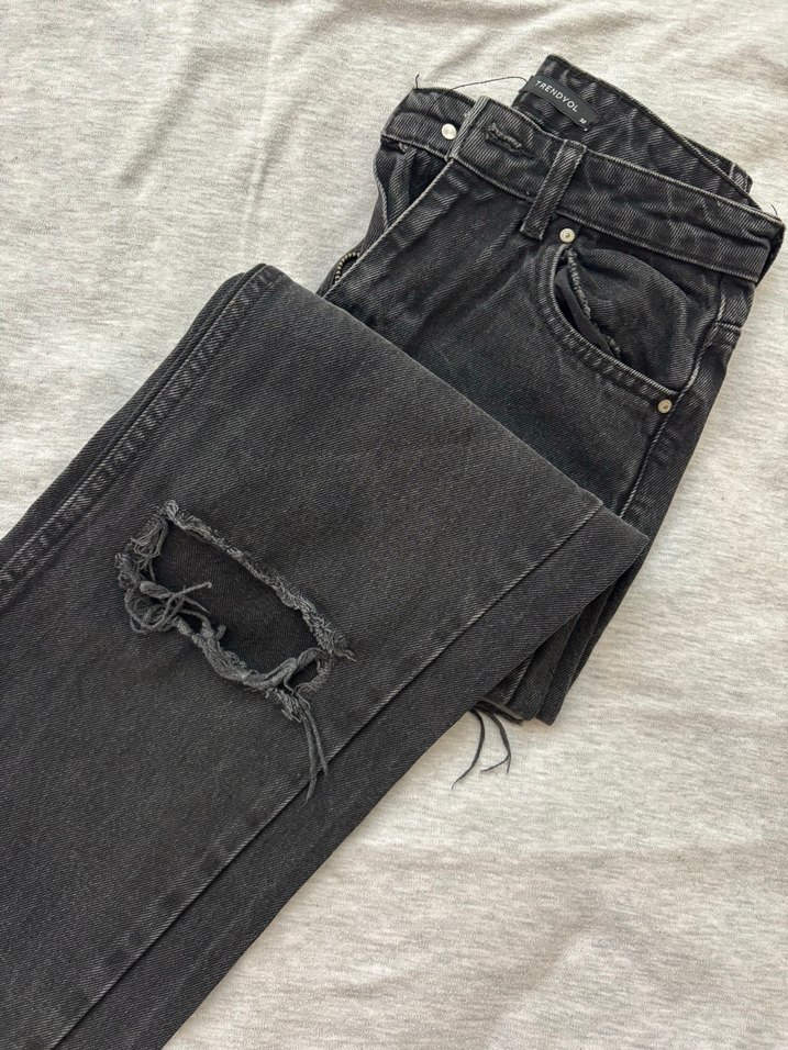 Siyah Kadın Denim Jean - Görsel 3