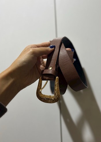 Kahverengi Deri Tokalı Kadın Kemer - Görsel 2