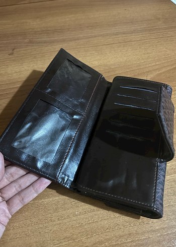 Kilitli Kahverengi Deri Kadın Cüzdanı - Görsel 4