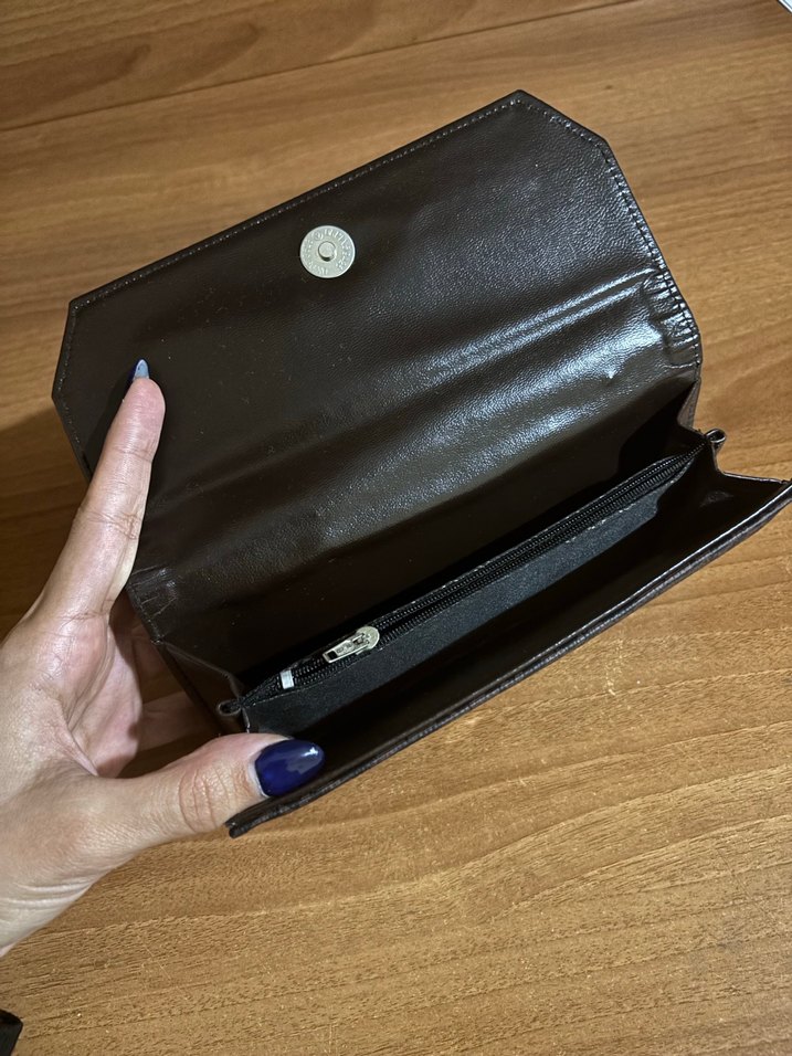 Kilitli Kahverengi Deri Kadın Cüzdanı - Görsel 3