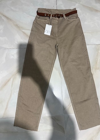 Zara Bej Zara Duz Paca Pantolon
