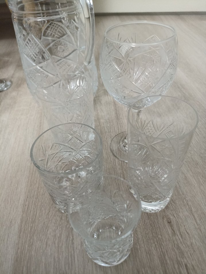 Kesme Desenli Kristal Bardak Seti - Görsel 3