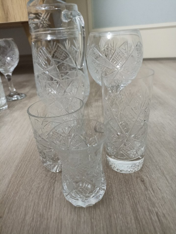 Kesme Desenli Kristal Bardak Seti - Görsel 2