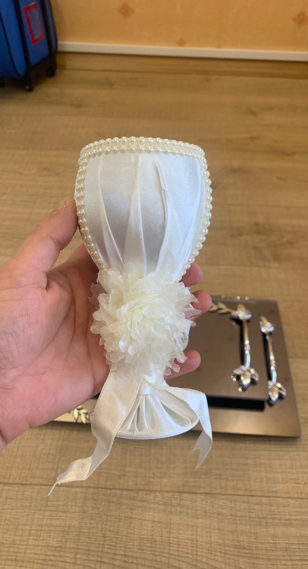 İnci Detaylı Beyaz Modern Klasik Düğün Seti söz tepsisi - Görsel 3